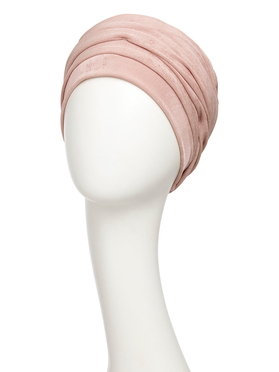 Aria - Turbante in poliestere/bambù rosa antico 3050-4112