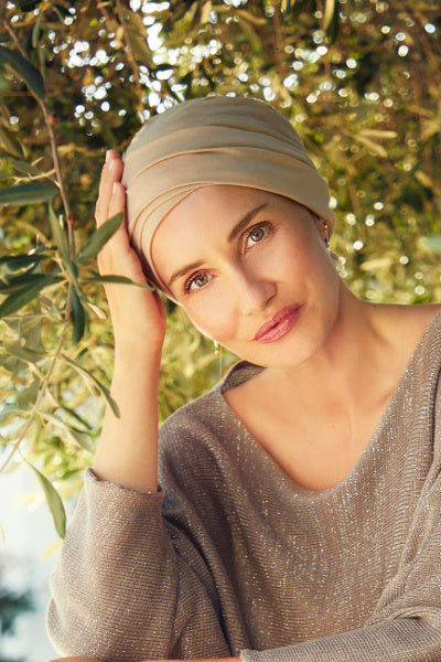 Berrie - Turbante in Tessuto 37.5® Technology - colore sabbia 1539-0844