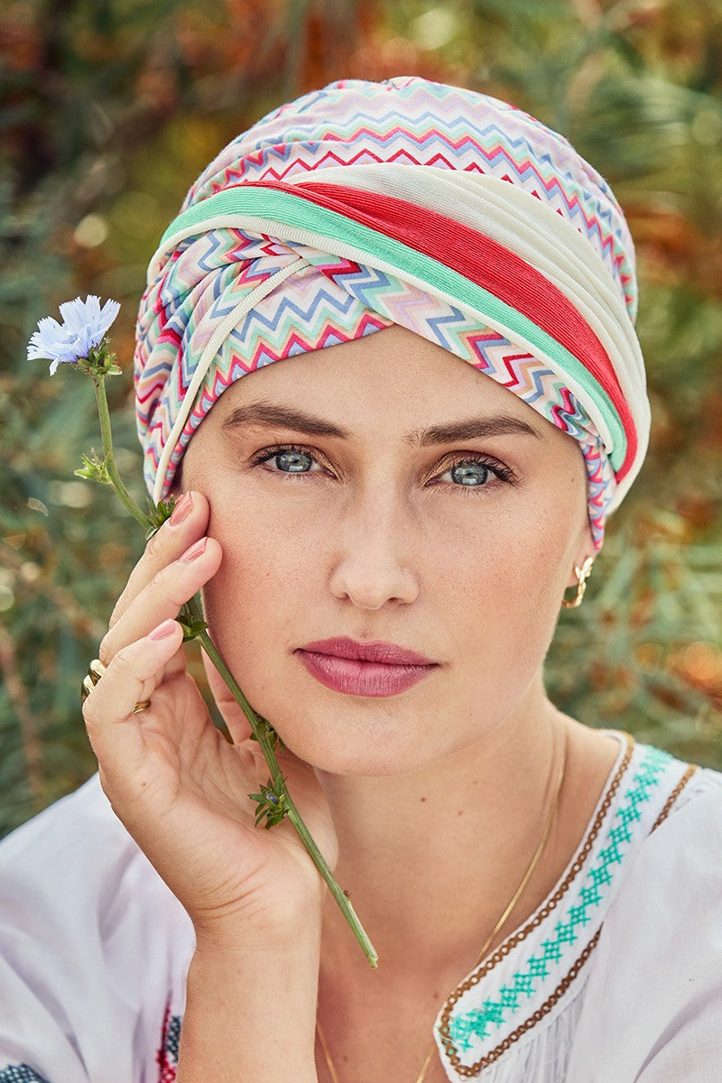 Turbante Shakti - Cuffia in viscosa di bambù - fantasia 1418-4079