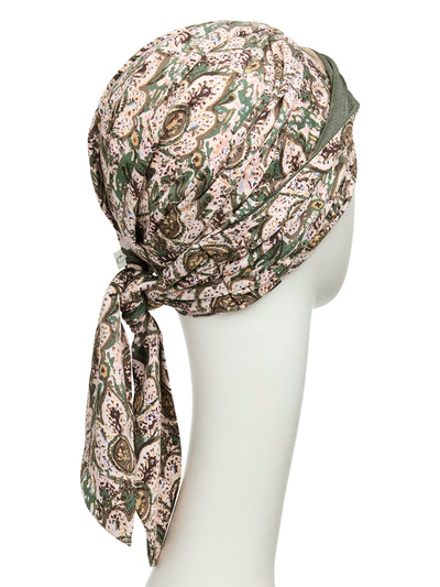 Beatrice - Turbante con nastri corti in viscosa di bambù - Fantasia - 1419-4077