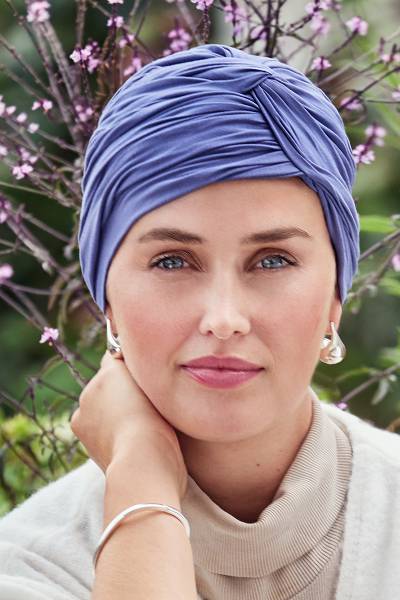 Turbante Joyo - Cuffia in Viscosa di Bambù - Azzurro 1572-0171