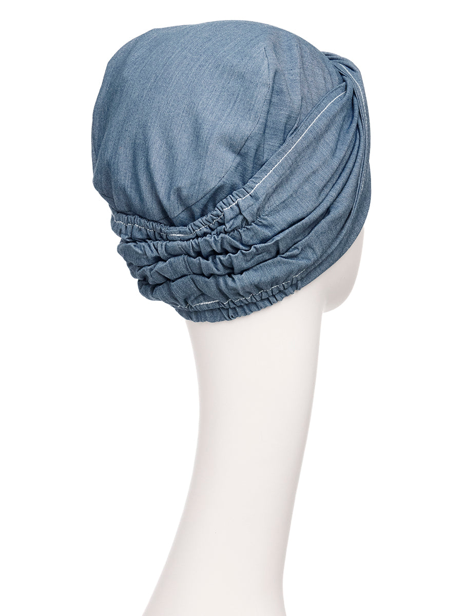 Mary - Cuffia con fascia rimovibile in poliestere/viscosa/cotone - Denim Flair 1603-4097