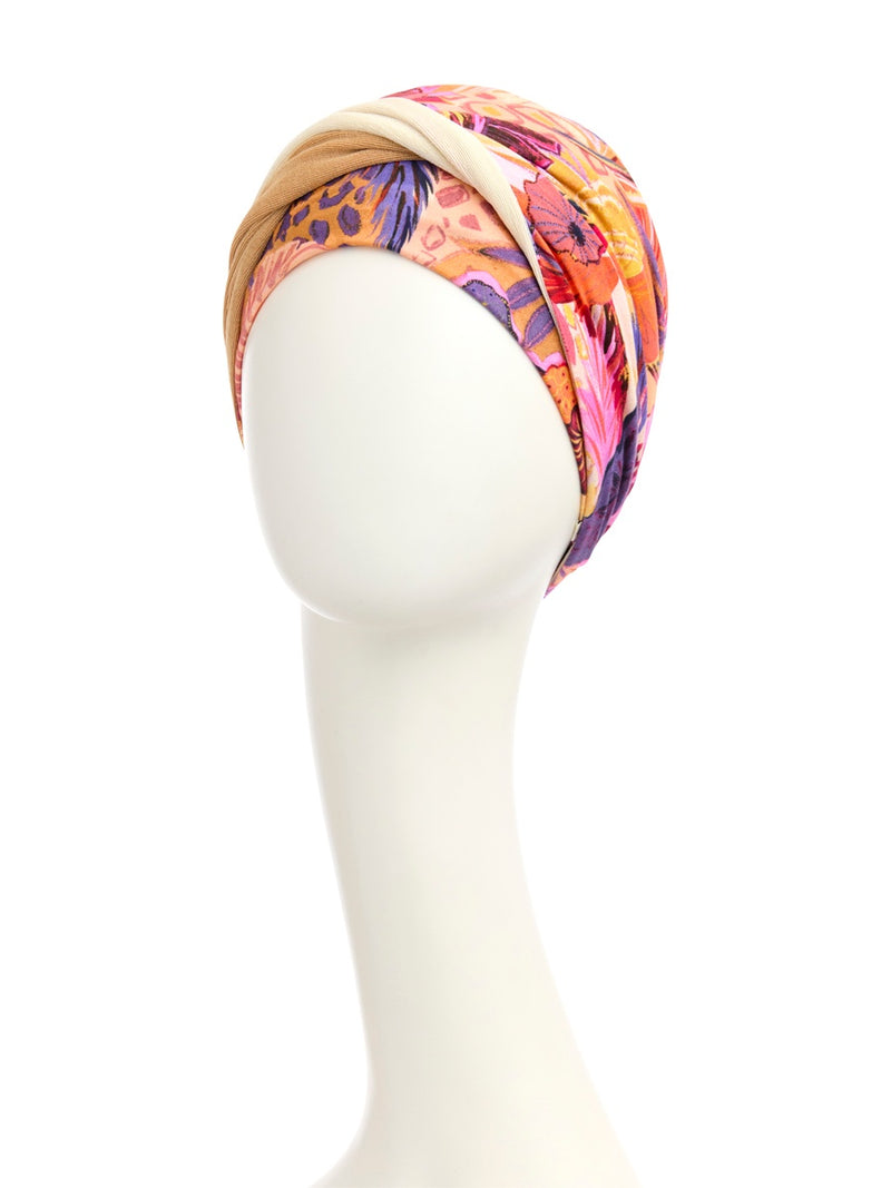 Turbante Shakti - Cuffia in viscosa di bambù - fantasia 1418-4048