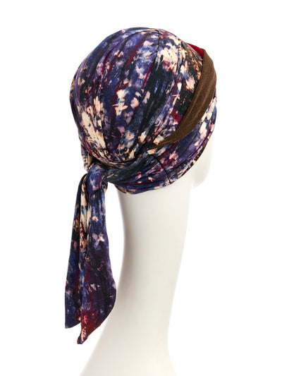 Beatrice - Turbante con nastri corti in viscosa di bambù - Fantasia - 1419-4049