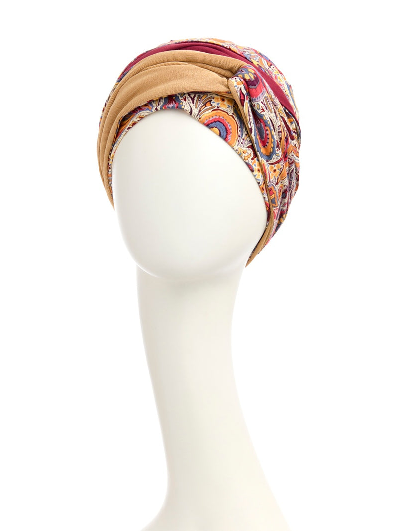 Turbante Noya - Cuffia in viscosa di bambù - fantasia 1585-4046