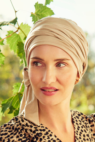 Beatrice - Turbante in Tessuto 37.5® Technology - Colore Sabbia 1291-0844