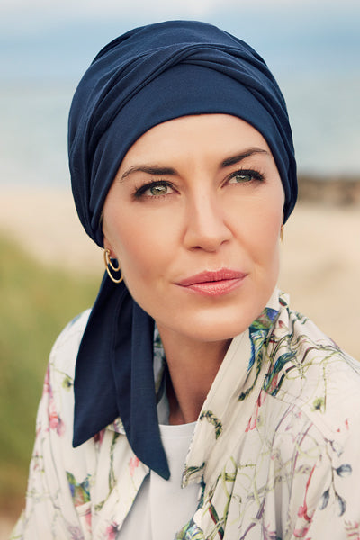 Beatrice - Turbante in Tessuto 37.5® Technology - Colore Blu Scuro 1291-0383